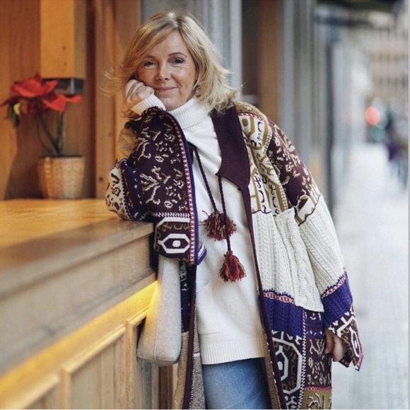 ZARA JACQUARD CAPE COAT SPECIAL EDITION - Picture 9 of 13